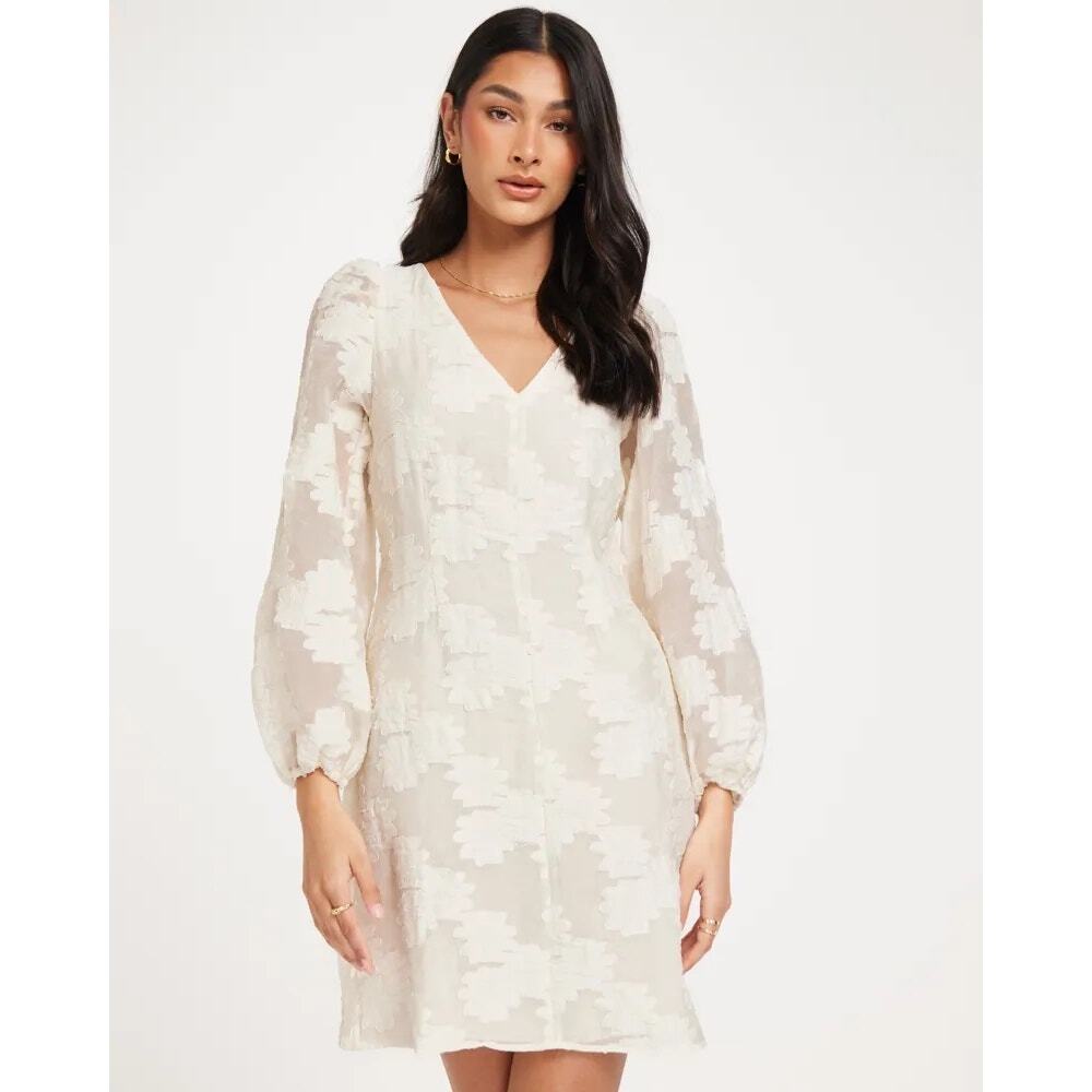 Samsoe Samsoe Anai Dress in Pristine White Medium Bridal Wedding Graduation Boho